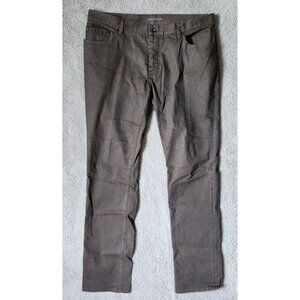 John Varvatos Pick Stitch Skull Collection Gray Button Fly Pants Size 36L